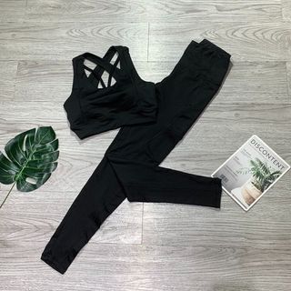 SET BỘ ÁO BRA ĐAN DÂY, QUẦN CÓ TÚI HÔNG Thể Thao Siêu Đẹp Giá Sỉ, Hàng Đẹp