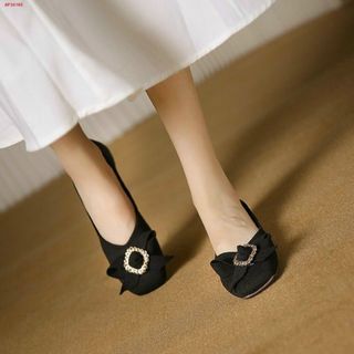 Giày Búp Bê nữ Đế Bệt Mũi Vuông Đính Nơ đẹp