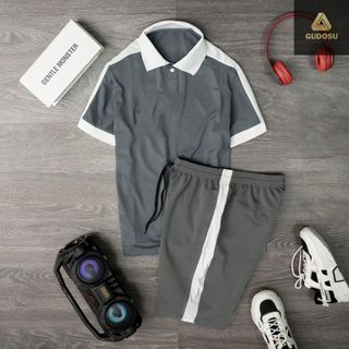 Bộ Đồ Thể Thao Nam Cổ Bẻ Cộc Tay Chất CVC Cá Sấu Co Giãn 4 Chiều Sang Trọng