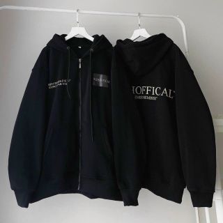 Áo Khoác Nỉ Chữ WZHOFFICAL Cặp Nam Nữ - Hoodie Có Dây Kéo Nón 2 Lớp Kiểu Rộng Unisex -Chống Nắng