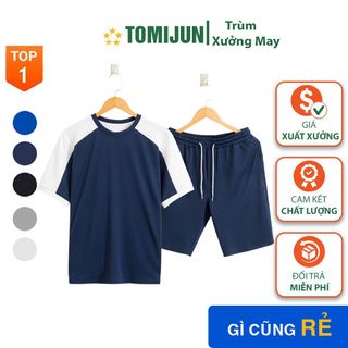 Bộ Quần Áo Mặc Nhà Thể Thao Nam Mùa Hè Phong Cách Cao Cấp TOMIJUN giá sỉ