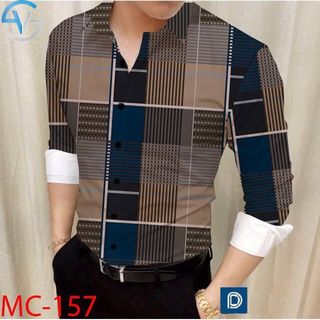 (Giá sỉ) (Giá Sỉ) Áo Sơ Mi Nam Cao Cấp, Áo Sơ Mi Nam Dài Tay Caro Chất Lụa Chống Nhăn