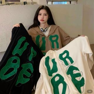Áo Khoác Nỉ Bông BE UR Hoodie Zip form rộng Unisex Nam Nữ