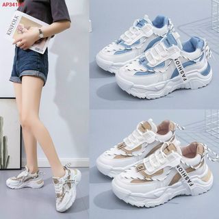 Giày thể thao nữ độn đế phối 2 màu năng động