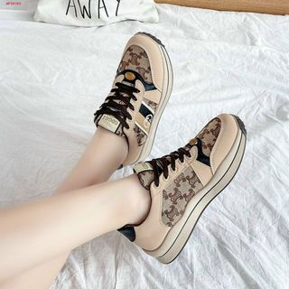 giày nữ giày thể thao nữ 2 màu xanh và nâu siêu hot