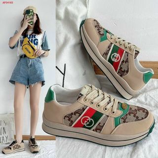 giày nữ giày thể thao nữ 2 màu xanh và nâu siêu hot