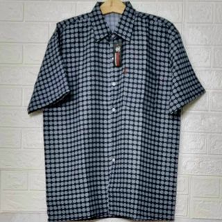 Áo sơ mi nam trung niên ngắn tay form rộng họa tiết chất cotton thoáng mát
