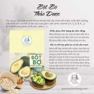Bột Bơ Thảo Dược 100g- CỐI BỘT NHÀ RI