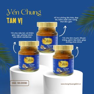 Yến Chưng Tam Vị, táo đỏ, long nhãn, kỷ tử - Yến sào Quang Minh