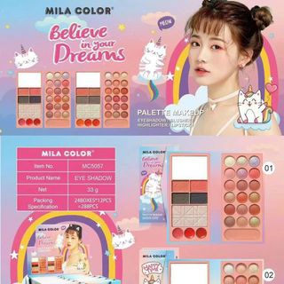 Phấn mắt dạng ví Mila Color các mẫu