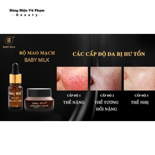 [Hot] Bộ Mao Mạch Baby Milk Phục Hồi Da Mỏng Đỏ Nhiễm Corticoid 60g - Hàng Hiệu Vũ Phạm giá sỉ