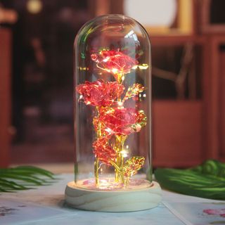 Hoa hồng đèn led thủy tinh
