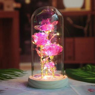 Hoa hồng đèn led thủy tinh