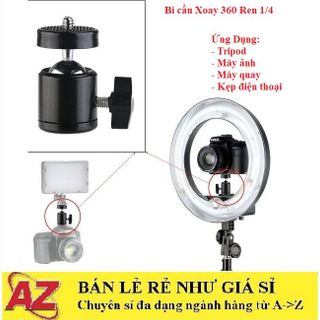 Bi Cầu, Trụ Cầu Kết Nối Đèn Live, Tripod Xoay 360 Ren 1/4