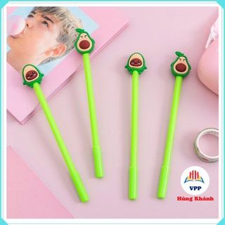 <BÚT BI TRÁI BƠ> Bút bi cute hình TRÁI BƠ, bút nhựa cao cấp, bút bi nước mực gel đen ngòi 0.5mm, văn phòng phẩm B33. giá sỉ