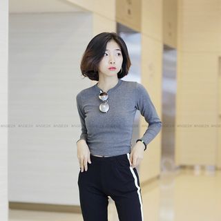 Áo croptop tay dài borip len tăm, co giãn, dầy dặn, thoáng khí, chính hãng AGE2X,