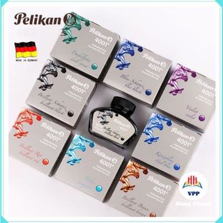 (Siêu Hot) Mực Pelikan, Mực Đức (lọ 62,5ml), mực không phai, bay mầu, mực không lắng cặn, dùng viết bút nét thanh, đậm.