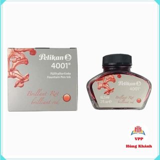 (Siêu Hot) Mực Pelikan, Mực Đức (lọ 62,5ml), mực không phai, bay mầu, mực không lắng cặn, dùng viết bút nét thanh, đậm.