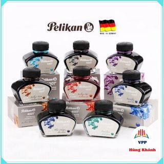 (Siêu Hot) Mực Pelikan, Mực Đức (lọ 62,5ml), mực không phai, bay mầu, mực không lắng cặn, dùng viết bút nét thanh, đậm.