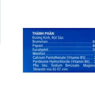 Viên ngậm Lysopene bạc hà giúp giảm phù nề, đau rát họng, giảm viêm họng – hộp 20 viên