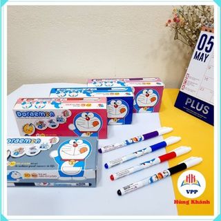 Bút bi nước SIÊU RẺ ĐORAEMON, Bút bi Thiên Long Gel 012 Doraemon Kèm Ruột bút GR-04, đủ 3 màu tím, xanh, đen