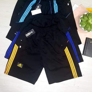 quần đùi nam thun poly co giãn 4 chiều quần đùi thun nam đen 3 sọc vải dày cực đẹp from quần đẹp