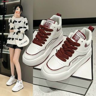 Giày thể thao nữ da mềm trắng cổ cao