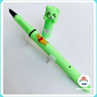 (Bán siêu chạy - HOT) Bút gấu, bút panda Hoàng Ngọc, bút gấu xóa được, bơm mực piston, có định vị cầm tay cho bé lớp 1