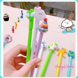 Set 20 bút bi nước, bút bi thú, nhiều hình ngộ nghĩnh nhiều mẫu mới đẹp kèm túi zip đựng Loại 1