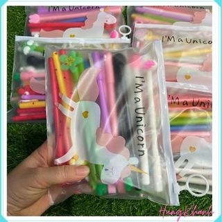 Set 20 bút bi nước, bút bi thú, nhiều hình ngộ nghĩnh nhiều mẫu mới đẹp kèm túi zip đựng Loại 1