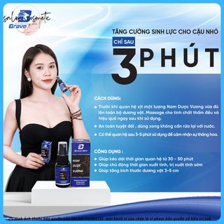 Xịt Tăng Cường Sinh Lý NAM DƯỢC VƯƠNG - Hỗ Trợ Trị Xuất Tinh Sớm, Kéo Dài Thời Gian Quan Hệ, Tăng Kích Thước Cậu Nhỏ | Net 20ml - HÀNG CHÍNH HÃNG