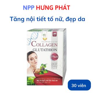 Viên uống collagen glutathion plus giúp tăng cường nội tiết tố nữ hộp 30 viên giá sỉ
