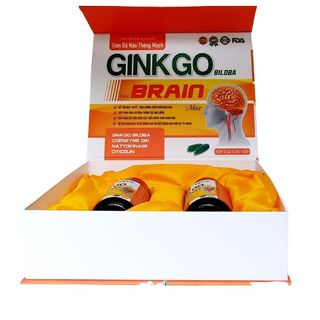Viên uống ginkgo brain max giúp tăng tuần hoàn máu, giảm hình thành cục máu đông, tăng tuần hoàn máu – Hộp 2 lọ x 30 viên