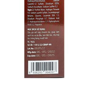 Dầu Gội Phủ Bạc Thảo Dược Organic 200ml- Màu Nâu