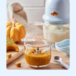 Máy Xay Thực Phẩm Đa Năng Dung Tích 600ml Bear QSJ-B02R1/B02U2 Công suất 200W Cối Thuỷ Tinh Chính Hãng