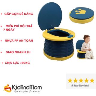 Bô cho bé, Bô cho bé đi vệ sinh, Bồn cầu thu nhỏ KidAndMom gấp gọn di động thuận tiện để trong nhà hoặc đi du lịch giá sỉ