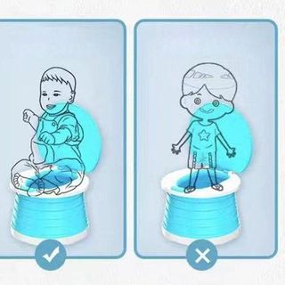 Bô cho bé, Bô cho bé đi vệ sinh, Bồn cầu thu nhỏ KidAndMom gấp gọn di động thuận tiện để trong nhà hoặc đi du lịch