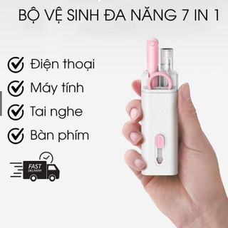 Bộ Dụng Cụ Vệ Sinh Laptop - Máy tính - Bàn Phím - Tai Nghe Airpod Đa Năng 7 in 1 Siêu Nhỏ Gọn - dụng cụ vệ sinh giá sỉ
