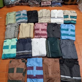 [HCM]Áo Thun Nam Có Túi Trung Niên Loại Trơn Cổ Bẻ From Rộng Tay Lỡ Đủ Màu Size Từ 50 - 85kg