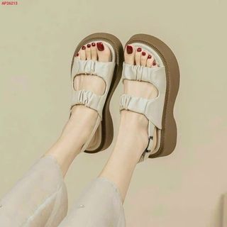 Sandal nữ 2 quai ngang nhún da mềm trẻ trung giá sỉ