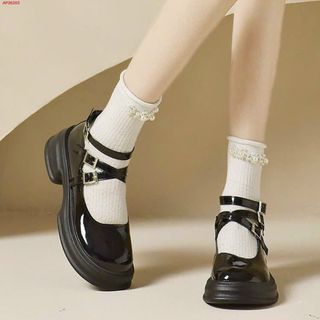 Giày búp bê nữ chất da mềm phối quai ngang khóa đẹp