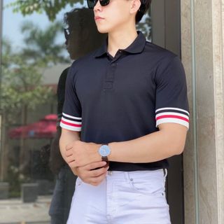 POLO, ÁO POLO NAM, ÁO POLO, ÁO THUN NAM, ÁO THUN CỔ BẺ, POLO PHỐI BO TAY DỆT P28