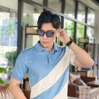 POLO NAM, ÁO THUN POLO, ÁO POLO NAM, ÁO CỔ BẺ, POLO PHỐI CHÉO P25