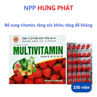 Multivitamin Đại Uy bổ sung vitamin, giúp tăng cường sức đề kháng, tăng miễn dịch – Hộp 100 viên giá sỉ