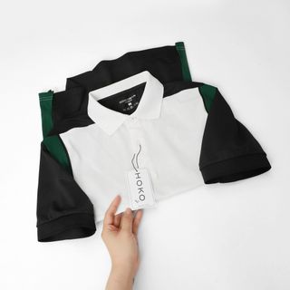 ÁO POLO, POLO, ÁO POLO NAM, ÁO THUN CỔ BẺ, POLO PHỐI XANH RÊU P40