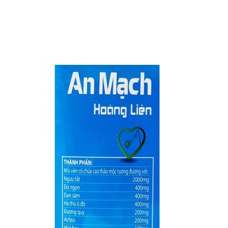 Viên uống An Mach Hoàng Liên cho người bị mỡ máu cao, giảm cholesterol máu – Hộp 30 vi