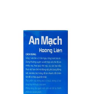 Viên uống An Mach Hoàng Liên cho người bị mỡ máu cao, giảm cholesterol máu – Hộp 30 vi