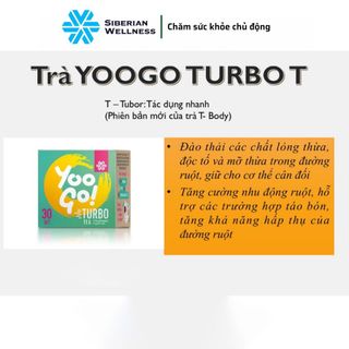 Trà thải độc ruột Yoo Go Turbo Tea siberian, trà thải độc hỗ trợ giảm cân, cải thiện hệ tiêu hóa, hộp 30 gói giá sỉ