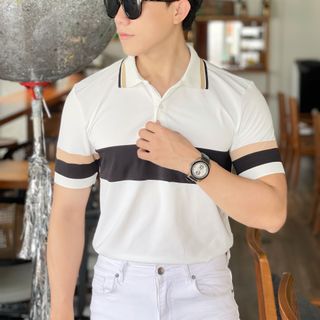 ÁO THUN NAM, ÁO CỔ BẺ, ÁO POLO NAM, ÁO POLO PHỐI P73
