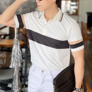 ÁO THUN NAM, ÁO CỔ BẺ, ÁO POLO NAM, ÁO POLO PHỐI P73